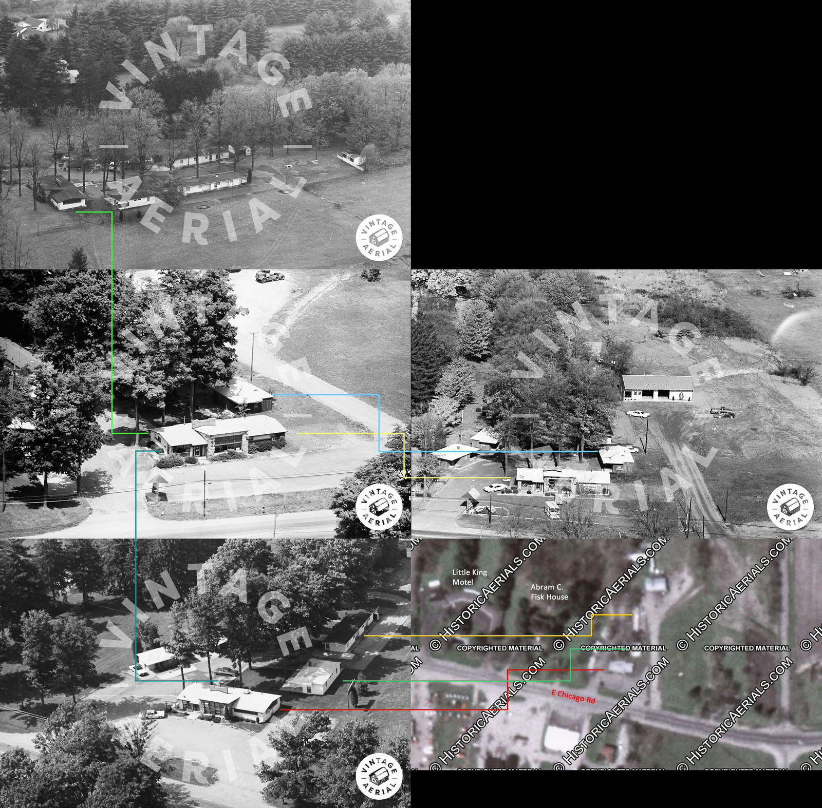 Rest-Well Motel - Historical Aerial Comparison (newer photo)
